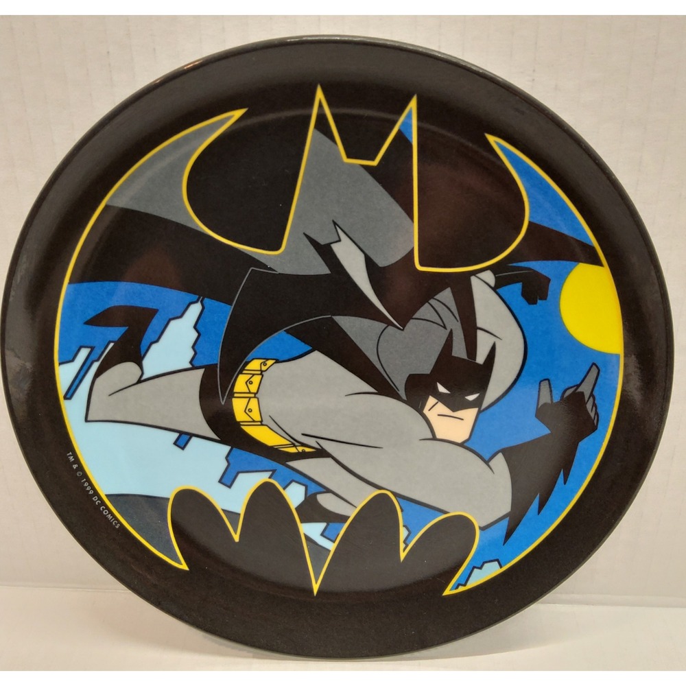 RARE VINTAGE Batman Melamine Kids Plate Dinnerware 90's